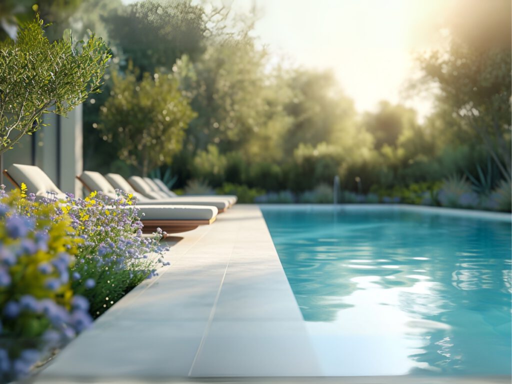 Luxury Swimming Pool with Lounge Area